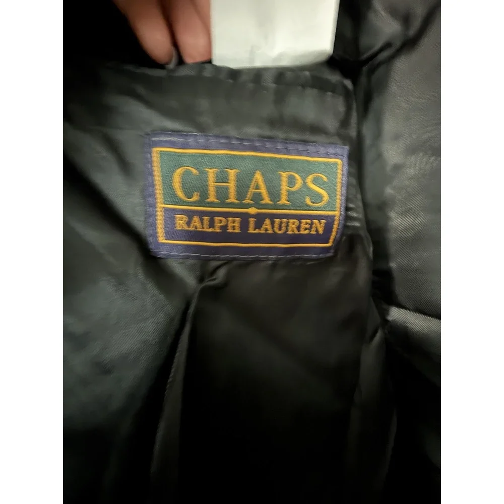 Chaps Ralph Lauren Blazer Sport Coat Mens 44L Gray Wool Check‎ Tweed Jacket